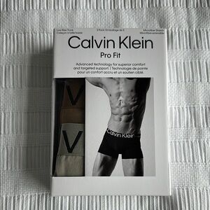 Calvin Klein Men's Pro Fit Underwear - 3 Pack - Black, Gray, Tan